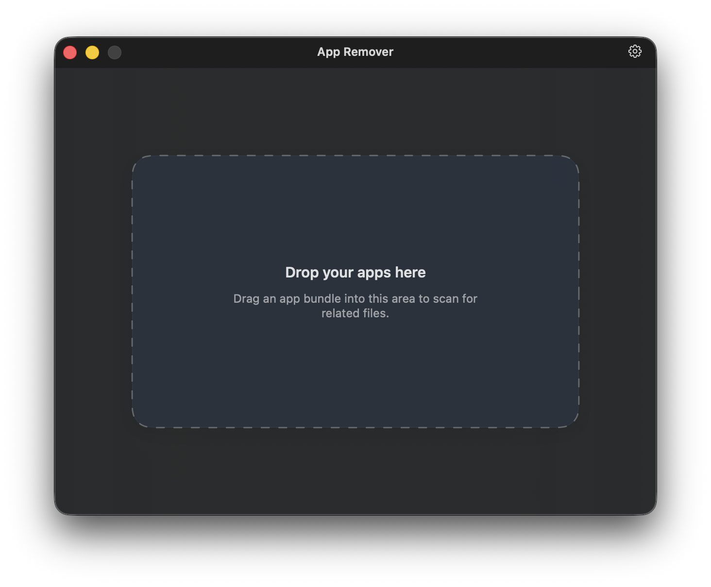 App Remover drop screen